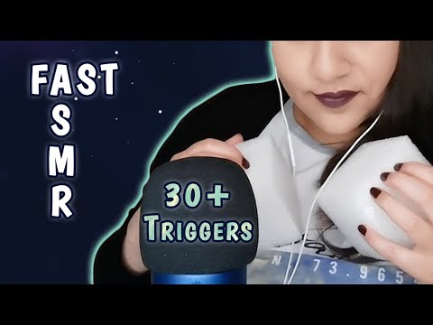[ASMR] Fast and Aggressive Tapping and Scratching & more | 30+ tingly Triggers (No Talking)