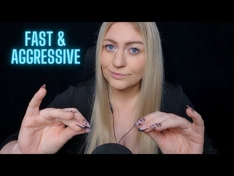 ASMR FAST & AGGRESSIVE HAND SOUNDS  1 HOUR (NO TALKING , LOOPED)