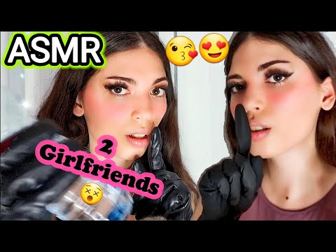 ASMR Russian & Latina Girlfriends KIDNAP YOU, TICKLE you & Fight over YOU (Leather Gloves vs. Latex)