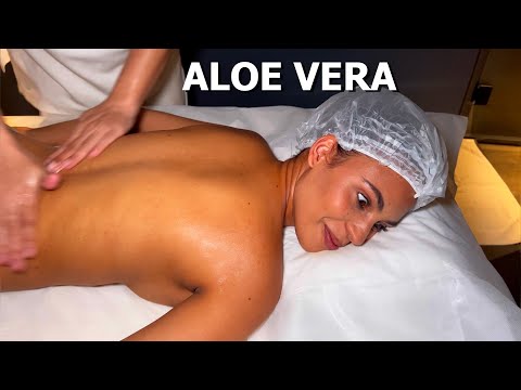 ASMR: I Tried an Aloe Vera Wrap with Scrub and Massage!