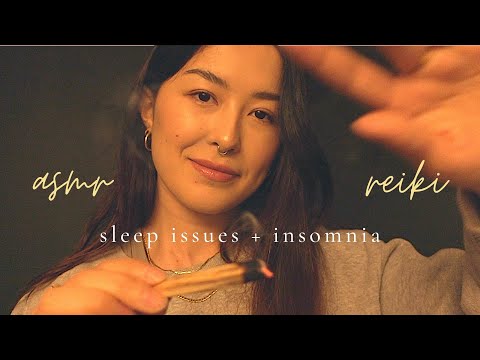 ASMR Reiki for Sleep 🌛Body Scan & Hypnosis to Fall Asleep Fast (Hand Movements, Finger Flutters)