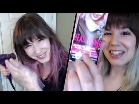 ASMR Trying Got2b Temporary Pink Hair (Spritzing Sounds, Hair Brushing, Crinkly Gloves, Blow Dryer)