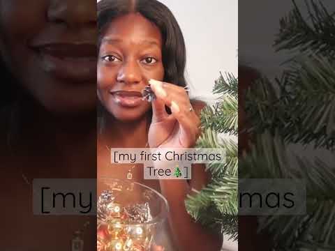 ASMR TINGLEMAS | DECORATING MY 1ST CHRISTMAS TREE 🎄❤️ #asmr #shorts