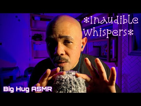Inaudible whispers ASMR, gentle fluffy mic brushing + mouth sounds for a peaceful sleep 😴