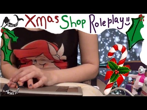 Relaxing Christmas shop assistant role play ASMR anxiety relief tapping scratching binaural tingles