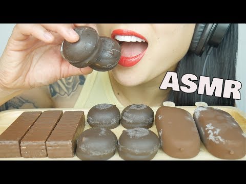 ASMR CHOCOLATE MAGNUM ICE CREAM + MARSHMALLOWS + CARAMEL WAFERS (SNAPPING EATING SOUNDS) | SAS-ASMR