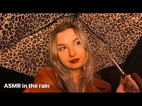 ASMR: rambling & personal attention in the RAIN (under the umbrella with me☔️ 🌧)layered sounds