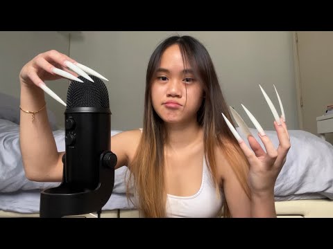 TRYING ASMR WITH EXTRA LONG NAILS AGAIN 2