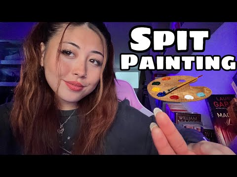 ASMR spit painting for tingles 🎨✨(lofi, lots of personal attention)