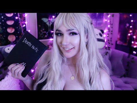 Misa Amane helps you relax ~ Death Note ASMR (whispering, page turning, tapping, personal attention)