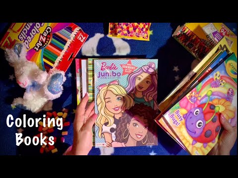 ASMR Request/Page turning of coloring books (No talking) With medium to loud gum chewing.