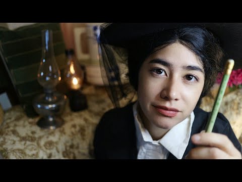 ASMR Sketching You (FRENCH ACCENT) ~ you're Emma Bovary's cousin