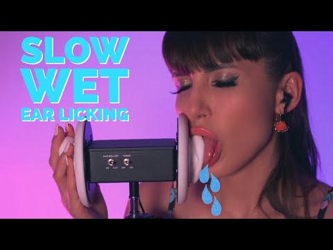 Slow Wet ASMR Ear Licking & Mouth Sounds