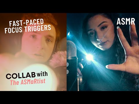 ASMR Fast-paced Focus Triggers COLLAB With The ASMaRtist (Follow The Light, Visuals, Hand Sounds)
