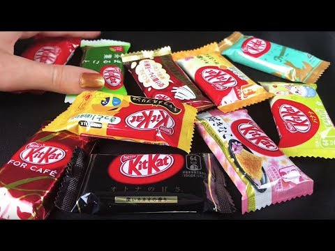 ASMR Trying Japanese Kit Kat Flavours (Eating, whispering)