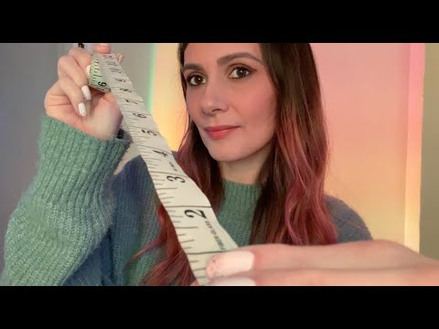 ASMR Measuring You 📐 Writing Sounds, Inaudible Whispering, Unpredictable, Personal Attention