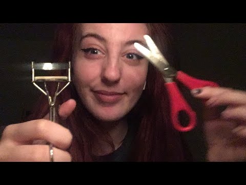 asmr | lilys custom video! fast and aggressive scissors, taking pictures (curler) and mouth sounds💕