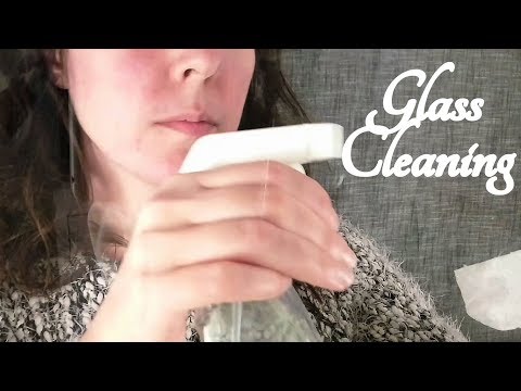 ASMR Shorts - Glass Cleaning - No Talking (Spraying, Wiping, Paper Towel)