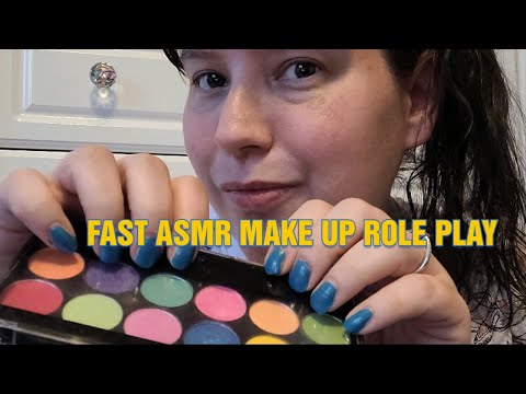 FAST ASMR - Doing your MAKE UP ..  Chaotic & Quick - MEGA AMOUNTS OF FAST Triggers!
