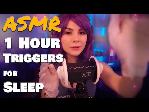 ASMR 1 Hour Triggers for Sleep 😴 Fast Tapping, Ear Massage, Hand Sounds, TkTk, Latex Gloves