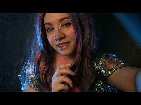 ASMR / Curious Mermaid inspects you (mirrored face touching, layered sounds, etc)