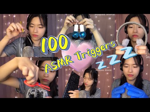 ASMR 100 Triggers in 1 minute #asmr #asmr100triggers #1minutevideo
