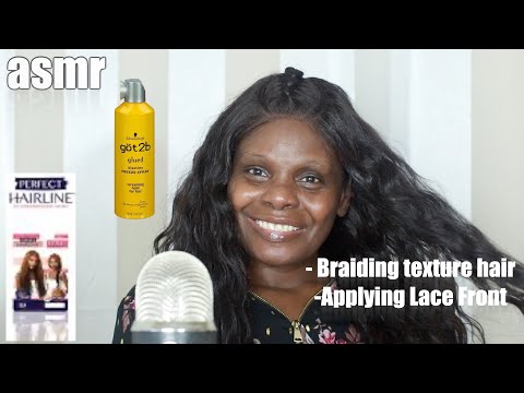 Perfect Hairline Lace Wig ASMR Texture Hair Braiding Sounds