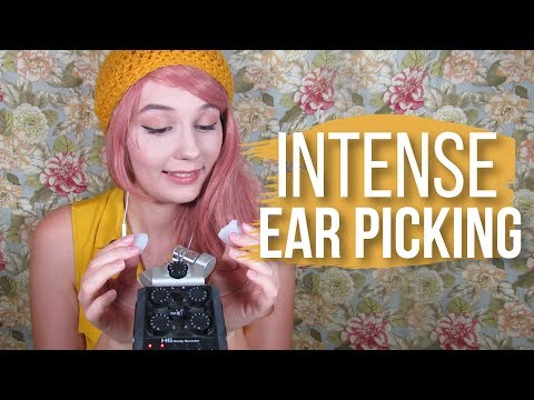 ASMR | Intense Ear Picking / Cupping & Layered Unintelligible Whisper (with mic distortion)