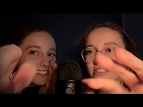 ASMR invisible scratching with my sister (double tingles)