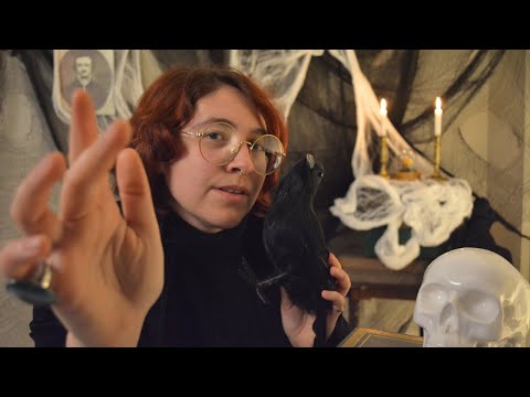 ASMR Spooky Reading Of Edgar Allan Poe 🐦‍⬛ page turning & layered ambient sounds