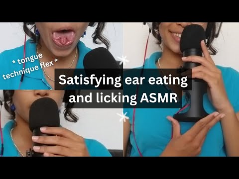 Satisfying EAR EATING and EAR LICKING ASMR