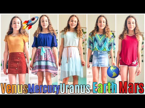 Dressing like the planets!🌎 9 outfits! Crazy looks!