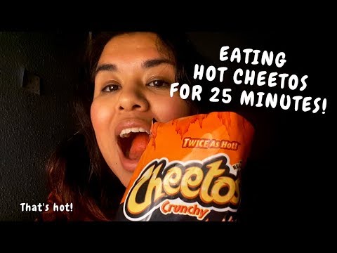 ASMR Eating HOT CHEETOS for 25 MINUTES! & Whispering