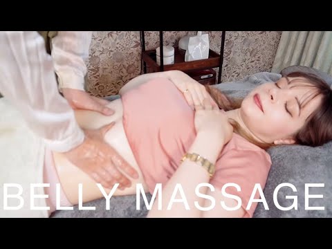 【ASMR】お腹のスリミングマッサージ音③／Abdominal Massage,Belly Massage