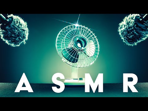 ASMR Fan Sound (8 HOURS) Blowing on Microphones (Ear-to-Ear) WHITE NOISE