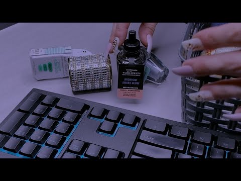 [ASMR] Bath & Body Works Check Out | Scanner Sounds | Color Changing Keyboard
