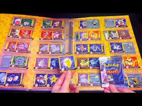 ASMR 90s Pokemon Sticker Collection (Whispered)