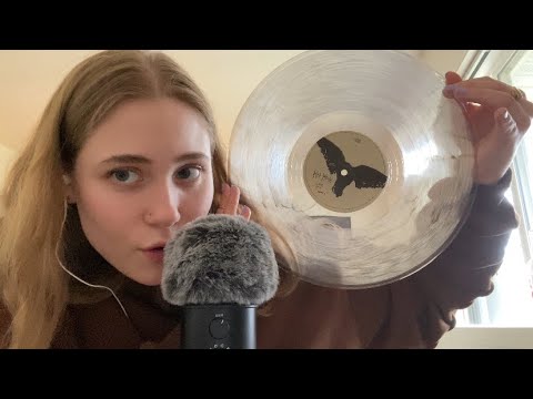 ASMR whispered record show and tell 💕 tapping, crinkle sounds & rambling