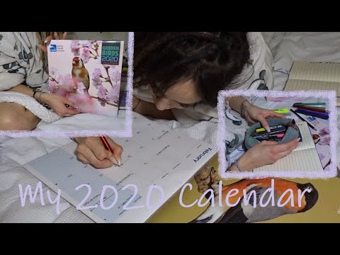 ♥ ASMR ♥ Organising 2020 Calendar • Pencil Case • Concentration