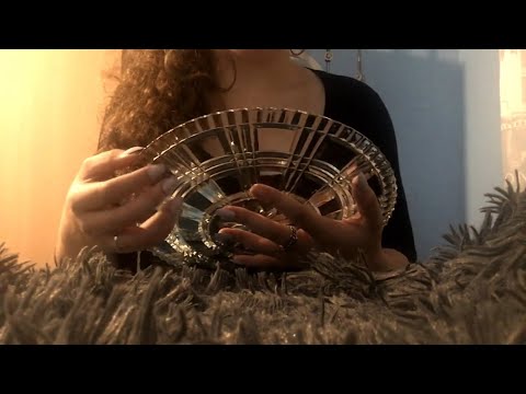 ASMR Textured Glass / Zvuky skla (Tapping, Scratching, Nail Rubbing) | No Talking