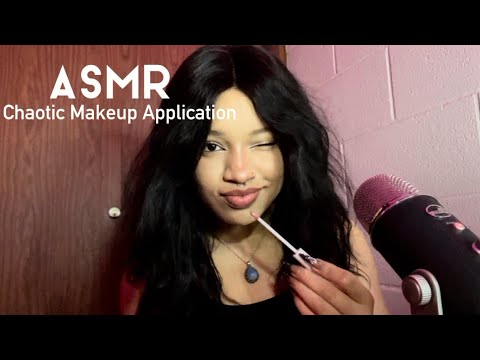 ASMR Chaotic Makeup Application, Personal Attention, Fast and Aggressive, Visuals, Hand Sounds