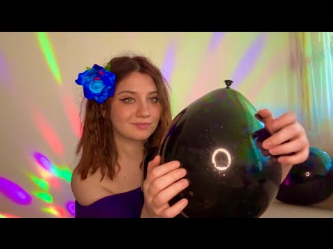 ASMR | Bite To Pop Highly Inflatated Black Balloons ❤️❤️😈 Squeaky Sounds