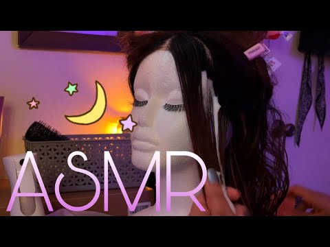 ASMR Brushing Milk Chocolate 🍫 Hair At Salon | Hair detangling + Foam Sounds