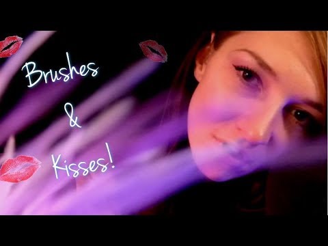 ASMR Soft Brushing & Scratching | Up Close Whisper Rambles & Kisses!