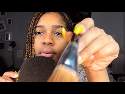 ASMR- BRUSHING YOUR FACE & BRUSHING THE MIC 💖(Personal Attention)