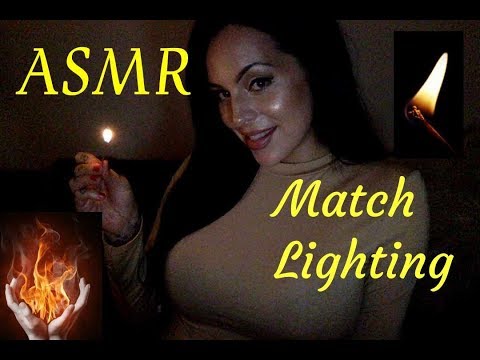 ASMR + Matches Burning + Lighting / Late night edition - dark atmosphere  - Upclose tingles