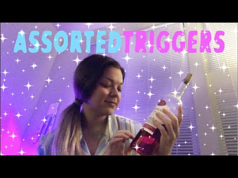 Assorted asmr triggers 💜~ glass tapping, hand movements, personal attention