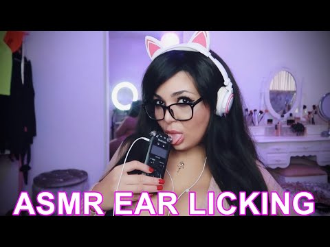 ASMR Ear Licking + Ear Kisses + Satisfying Whispers