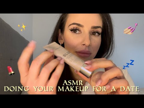 ASMR - Doing YOUR makeup 💄 for a date! (Slow talking)