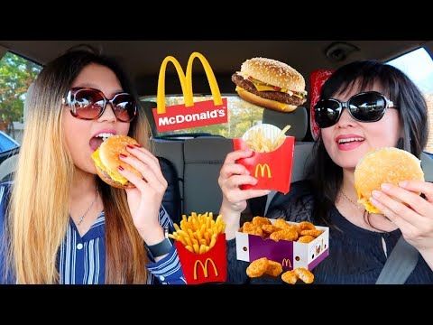 BIG MCDONALD'S MUKBANG (Chicken McNuggets, Quarter Pounder, Fries, Hash browns) | Kim&Liz ASMR
